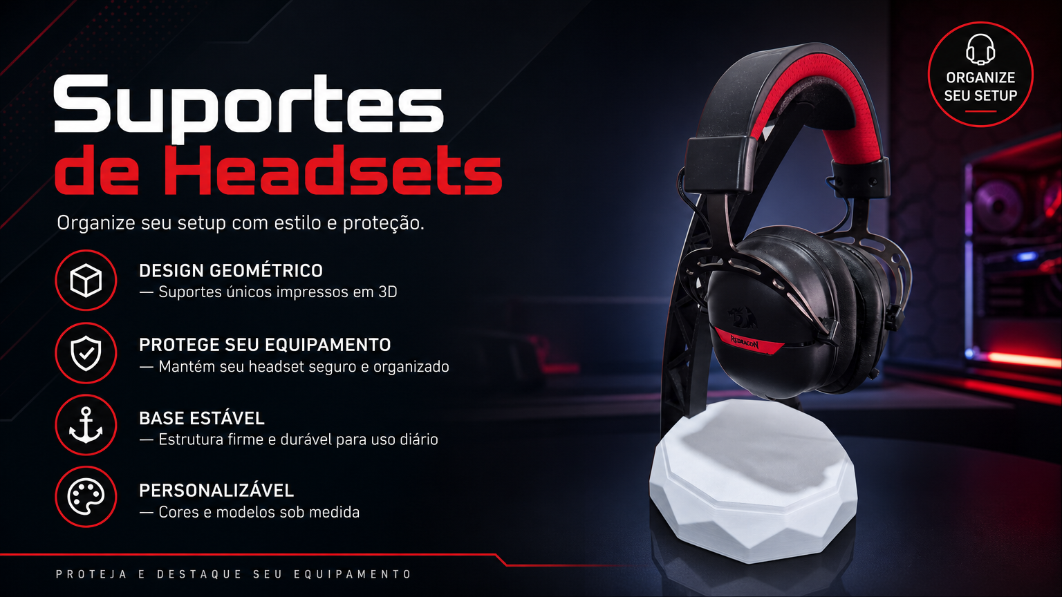 Suporte para headset
